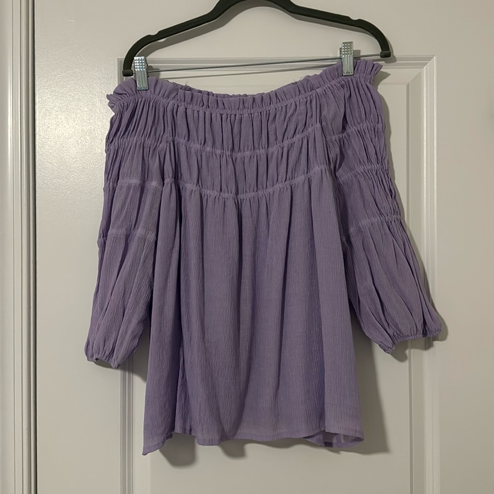Vestique Off the Shoulder Purple Top